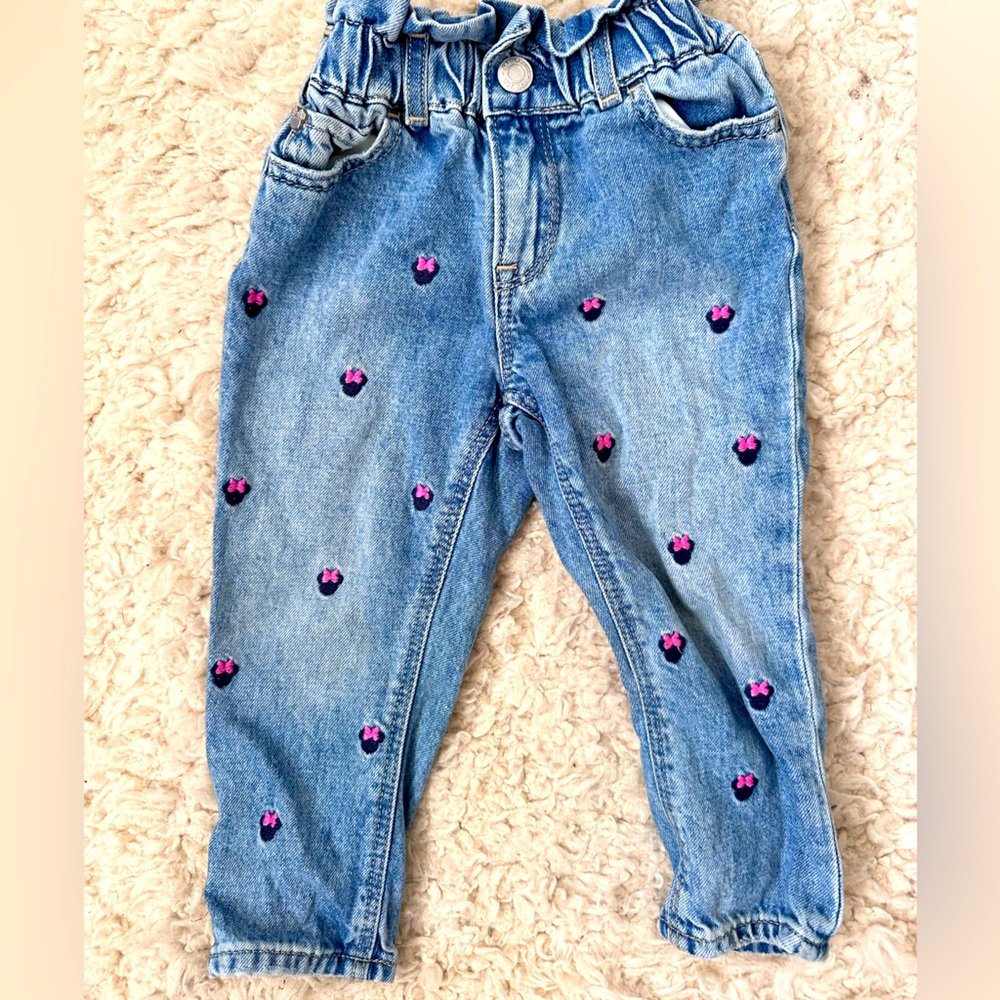 Minnie Mouse crepe band jeans by Gap!